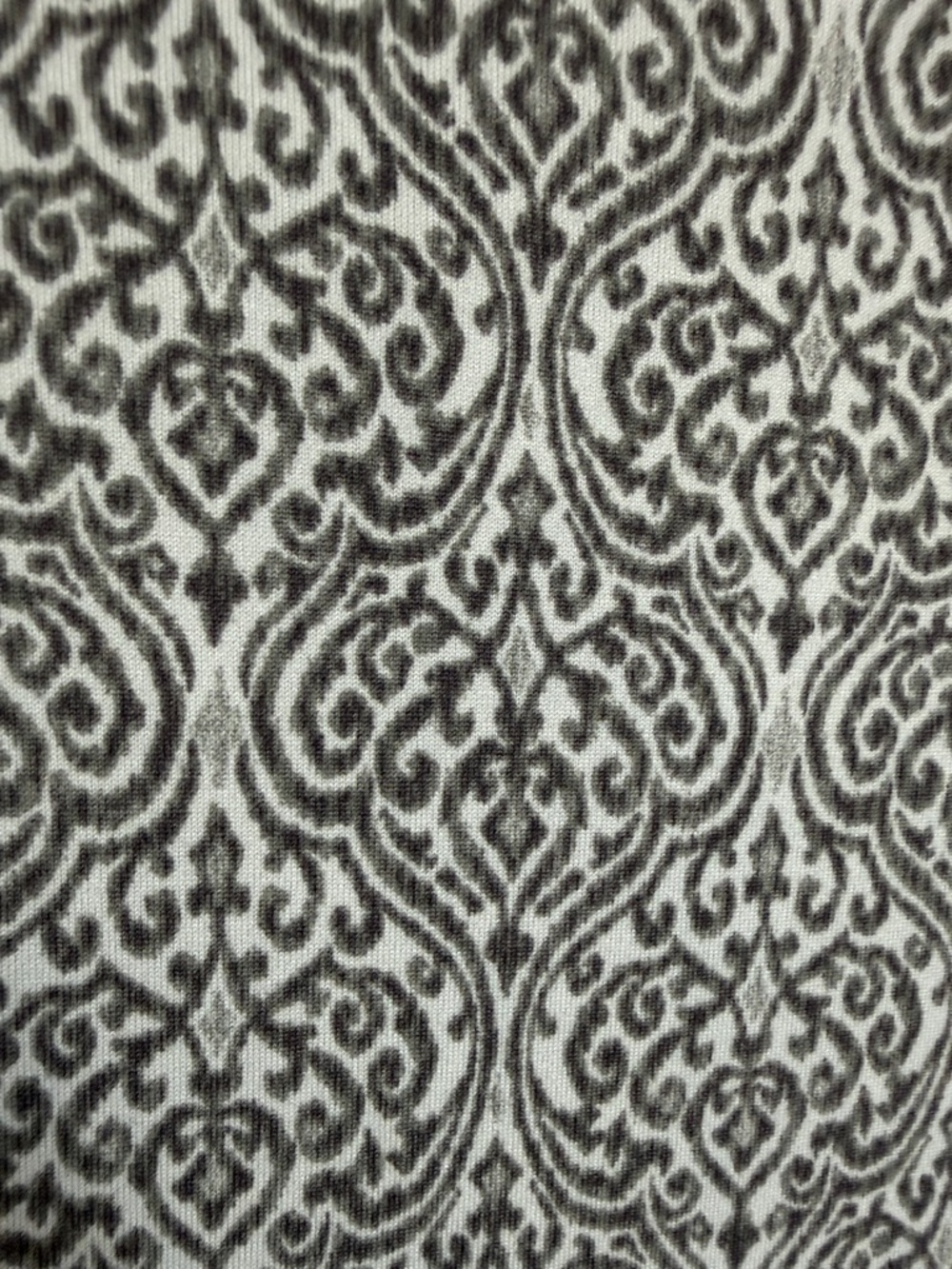 Tahari Gray & White Patterned V-Neck Sleep Shirt - Picture 5 of 5